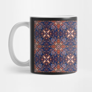 Radial flower pattern Mug